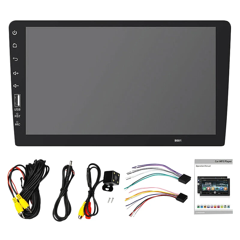 2 Din автомобильное радио 9 дюймов полный пресс Зеркало Ссылка автомобильный