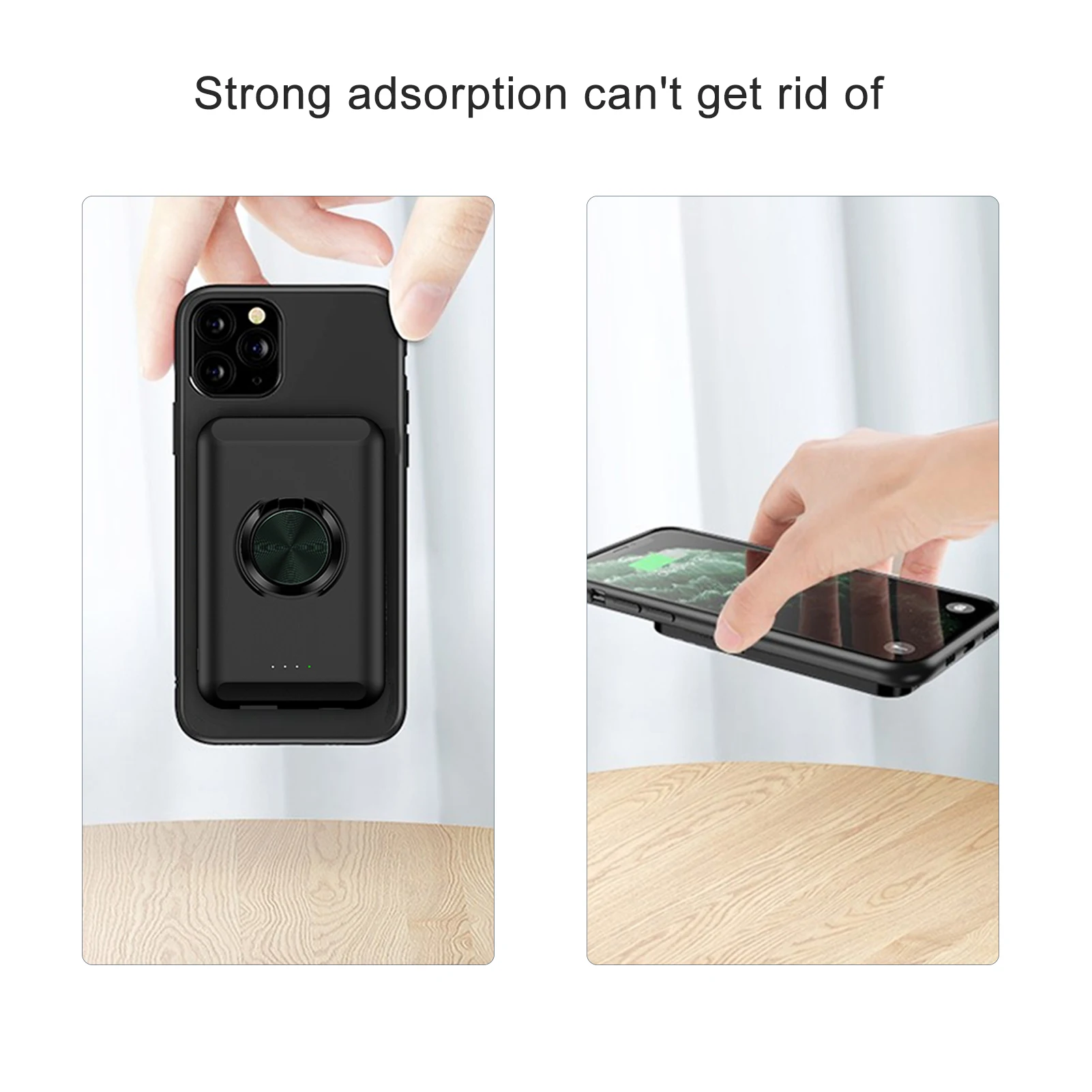 

Magnetic Power Bank 5000mAh Wireless Charging Universal 15W Charger Adapter Portable Phone Holder Stand for iPhone 12 Pro Max