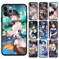 yashio rui bang dream phone case for iphone 11 12 pro max 8 7 6 5 s xr plus x xs se 2020 mini black shell cover fundas