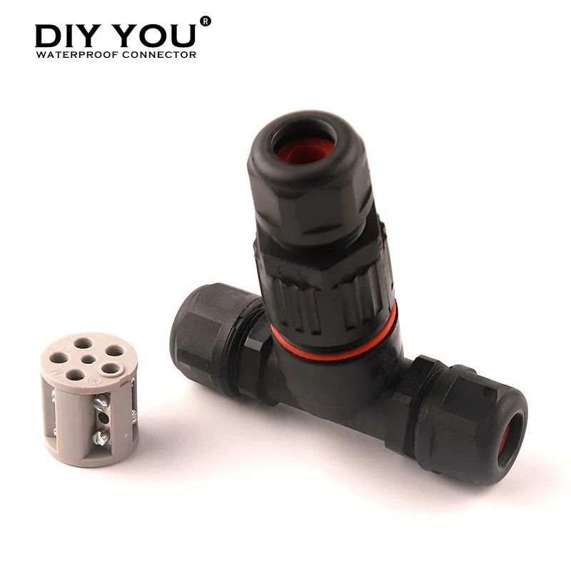 Водонепроницаемый электрический соединитель IP68 Т образный 5 контактный уличный