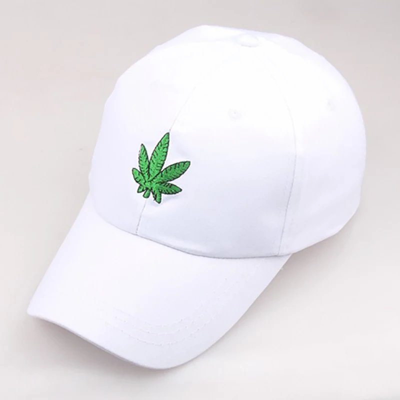 Новая мужская бейсбольная кепка с вышитыми листьями из кленовой конопли от