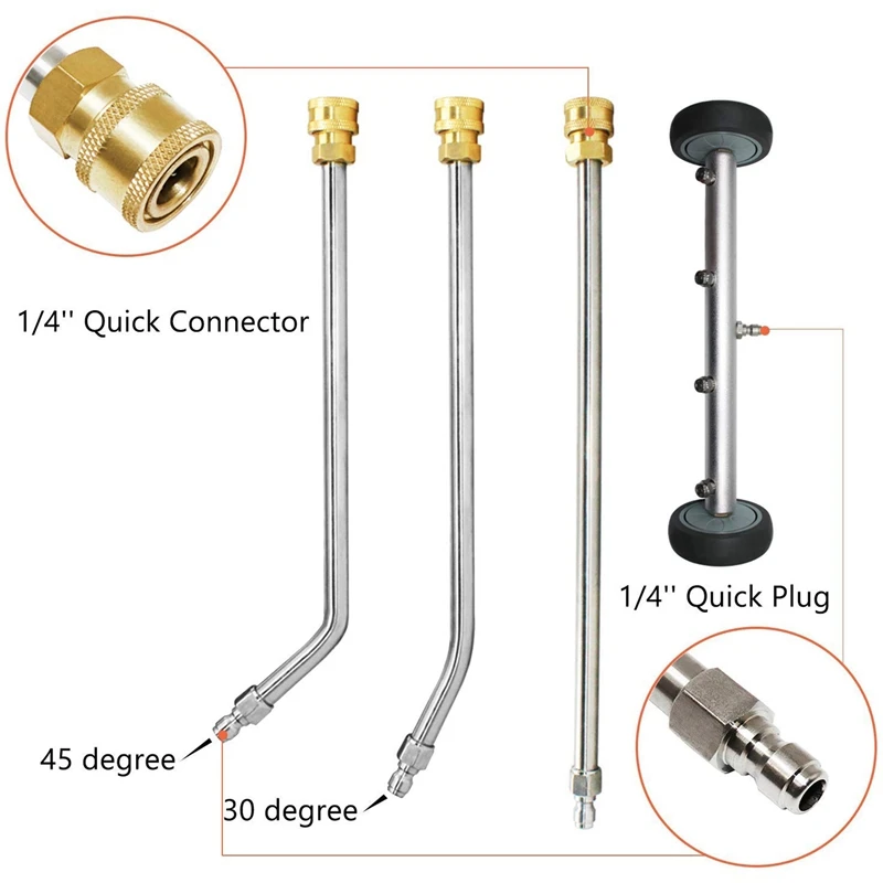 

16-Inch Dual-Purpose Undercarriage Pressure Washer Cleaner,Power Washer Surface Cleaner Attachment, with 30,45 Degree Angled Wan