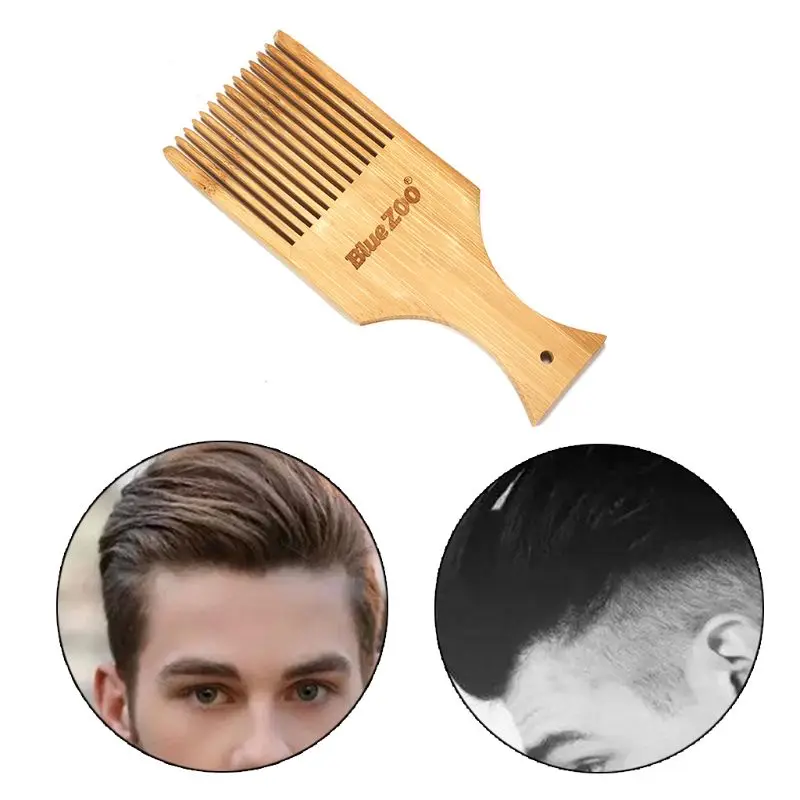 

Anti-static Bamboo Hair Pick Comb Scalp Massage Wide Tooth Detangling Combs Afro