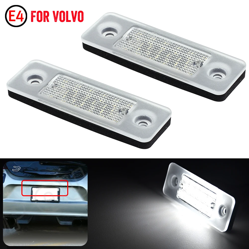 

2 шт., светодиодные лампы для номерного знака Volvo C30 2008-2013, белые светодиодные автомобильные лампы OEM #:31213991