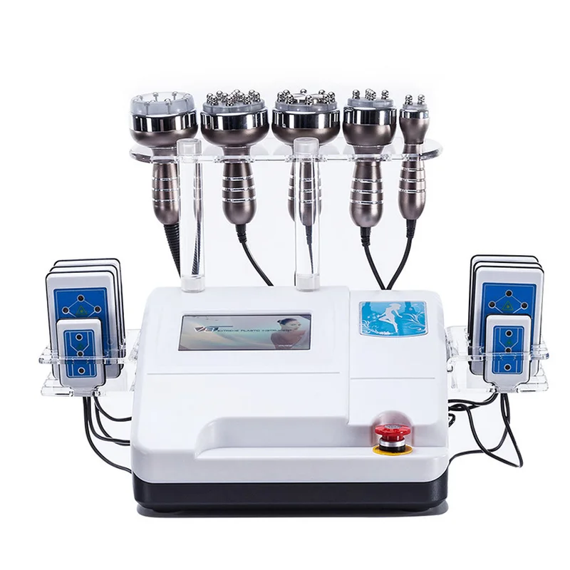 Kopen Hoge Kwaliteit 40K Ultrasone Massager Cavitatie 6 In 1 Gezichtsverzorging Salon Spa Schoonheid Apparatuur Afslanken