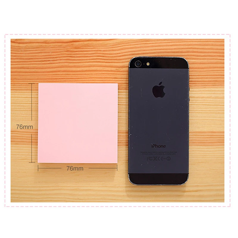 

100 Pages Memo pad Memo Sticker Paper office Stationery Small Plan Pocket Notepad sticky Notes Creative Self-Stick Notes 5Colors