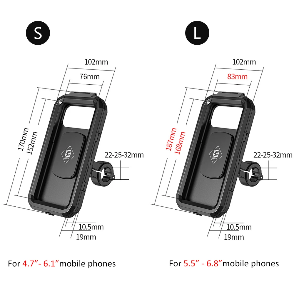 

6.8 Inch Mountain Bicycle Phone Holder Stand Waterproof Bike Handlebar Mount Bag Universal Touch Screen Mobile Phone Bracket