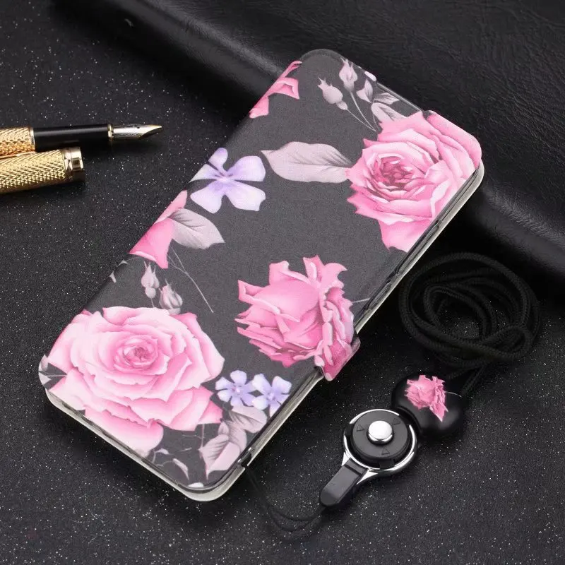 Для Xiao mi Red mi Note 8 7 6 5 Pro милый раскрашенный флип-кошелек с подставкой кожаный чехол красный mi 8A 8 mi 9 8 mi A2 Lite 6X Чехол-книжка