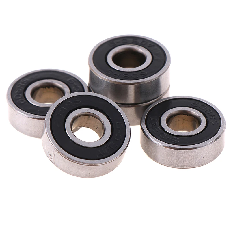 5x ABEC-9 608 2RS роликовые коньки подшипник колеса антикоррозийный скейтборд подшипник колеса красный герметичный 8x22x7 мм вал
