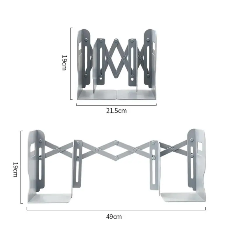 

Telescopic Book Shelf Simple Bookstand Creative Book Ends Durable Book Stand With Pen Container for Home Office Shop Store