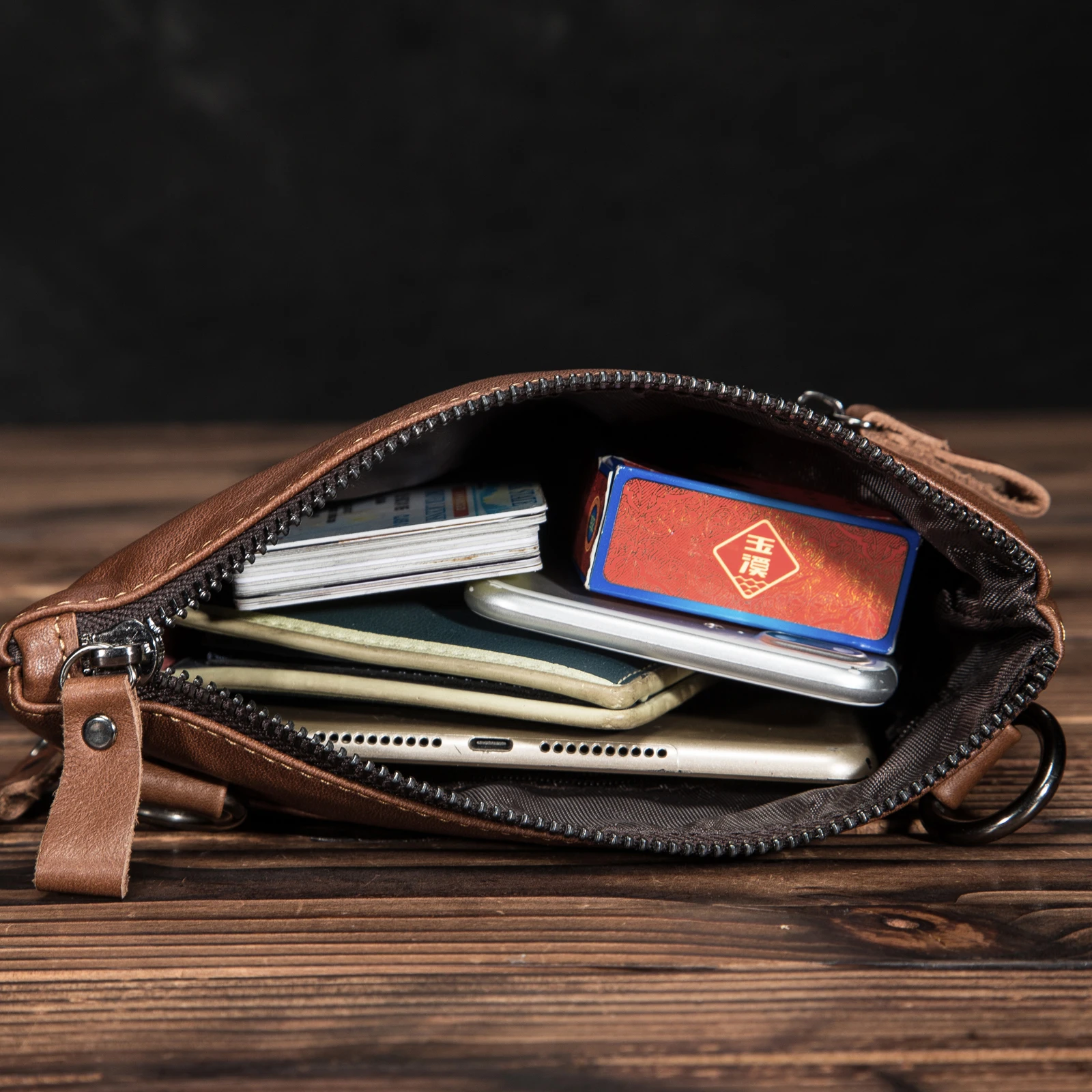 

Original Leather Male Casual Design Coffee School Shoulder Messenger bag Fashion College 9" Tablet Tote Mochila Satchel bag 7001