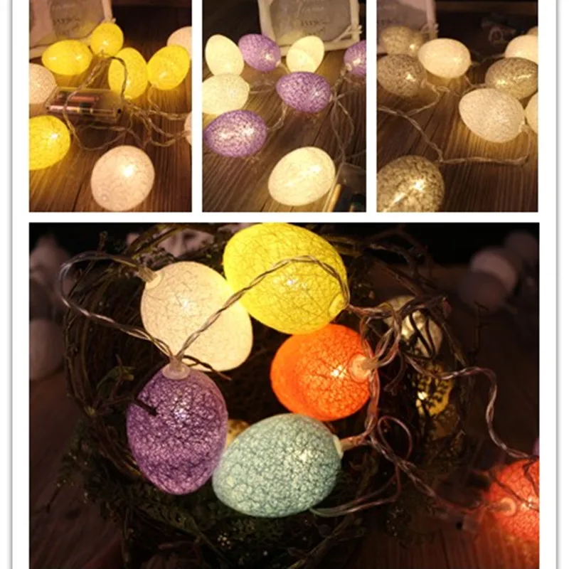 

10/20/30Led Easter Eggs String Light Fair Christmas Holiday Decorative Lighting Outdoor Garland Ball