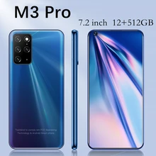 M3 pro smartphone android 7.2 polegada 12gb 512gb 5000mah telefones celulares desbloqueado 4g 5g 16 + 32mp celular versão global (4)