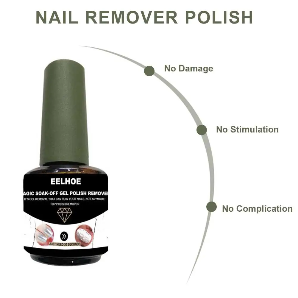 

15ML Nail Polish Remover Magic No Irritating Smell Bursting Remove Sticky Layer Gel Cleaner Lint Free Wipes Nail Degreaser Tool