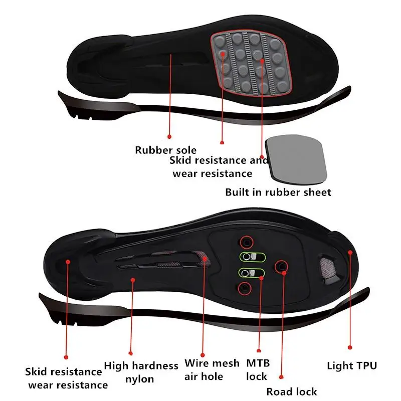 Велосипедная обувь с логотипом на заказ Мужская Профессиональная велосипедная