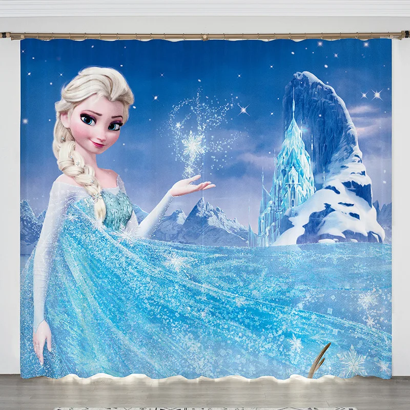 

Disney curtain cartoon Frozen Elsa Anna blackout curtain custom girl birthday gift children's bedroom girl room curtain tapestry