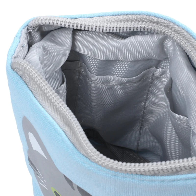 

canvas Cartoon Cute Cat Telescopic Pencil Pouch Bag Stationery Pen Case Box with Zipper Closure