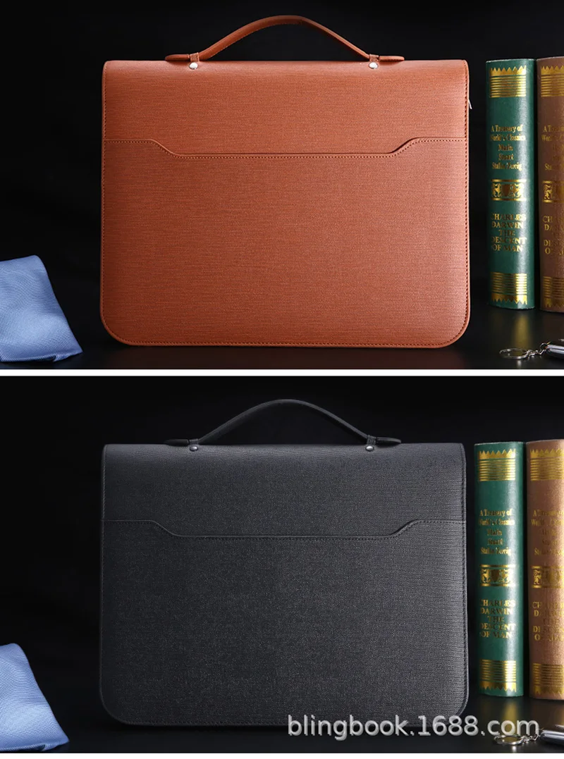 A4 Padfolio файл зажим для шкафа роскошный скоросшиватель фишарио Органайзер держатель деловые кольца менеджер портфель на молнии спиральная записная книжка