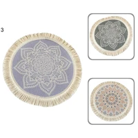 fancy table mat anti scratch woven practical exquisite table protector cup mat pot holder