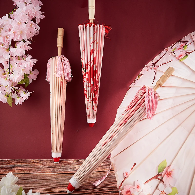 

Hanfu Photography Prop Ancient Umbrella rain women Antique Tassels Umbrella