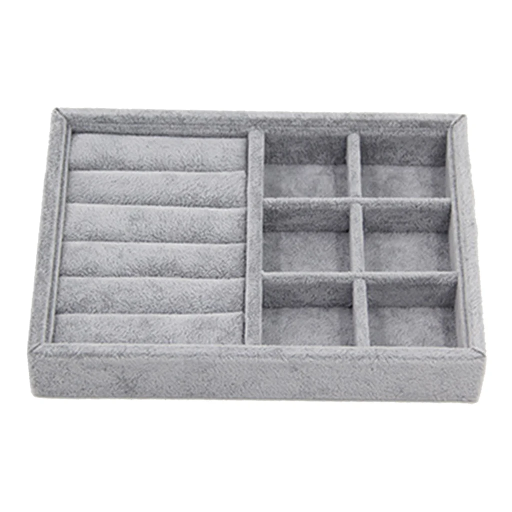 

8x Jewelry Trays Box Display Show Case Organizer For Necklace Rings Earrings