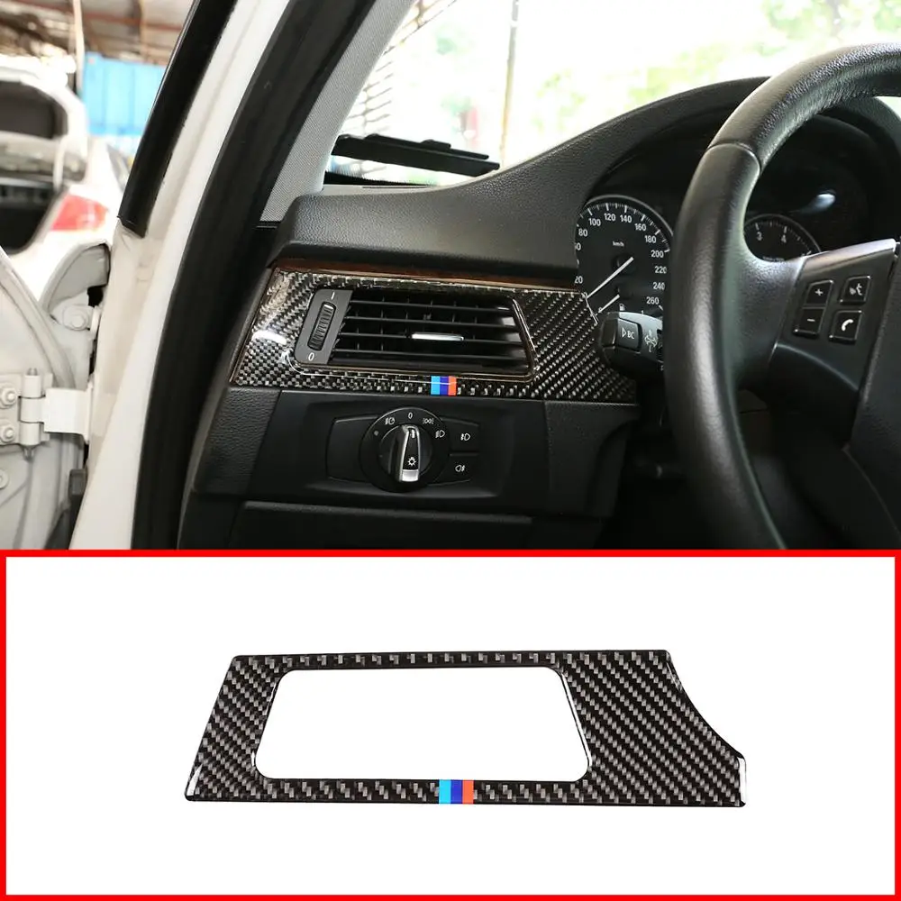 

Soft Carbon Fiber Car Key Hole Frame Trim Stickers For BMW 3Series E90 E92 2005-2012 Left Hand Drive Right Hand Driver