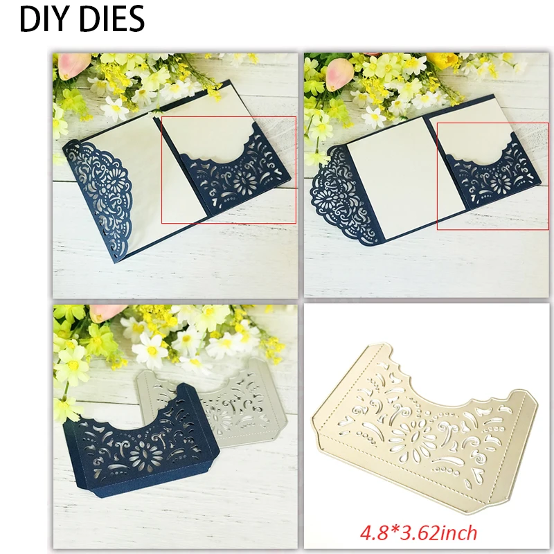 Металлические Вырубные штампы и прозрачные свадебные пригласительные открытки