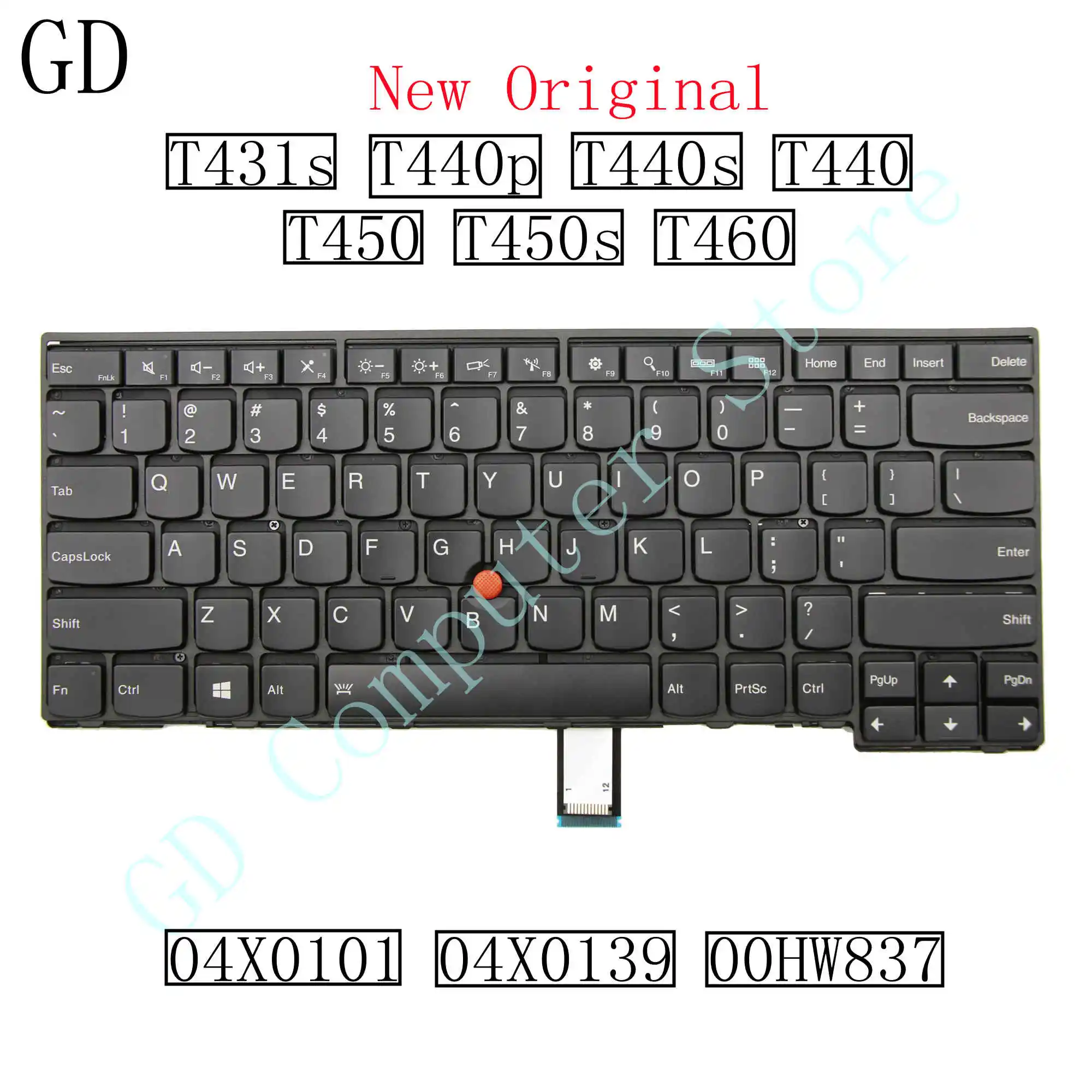 GD для Lenovo ThinkPad T431s T440p T440s T440 T450 T450s T460 английская клавиатура с подсветкой 04X0101 04X0139