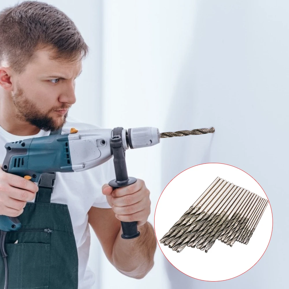 

20pcs/set High Speed Steel Twist Drill Bit Set Micro Hss Drill Bit Set 2.5/2.0/1.5/1.0mm Straight Shank For Drilling