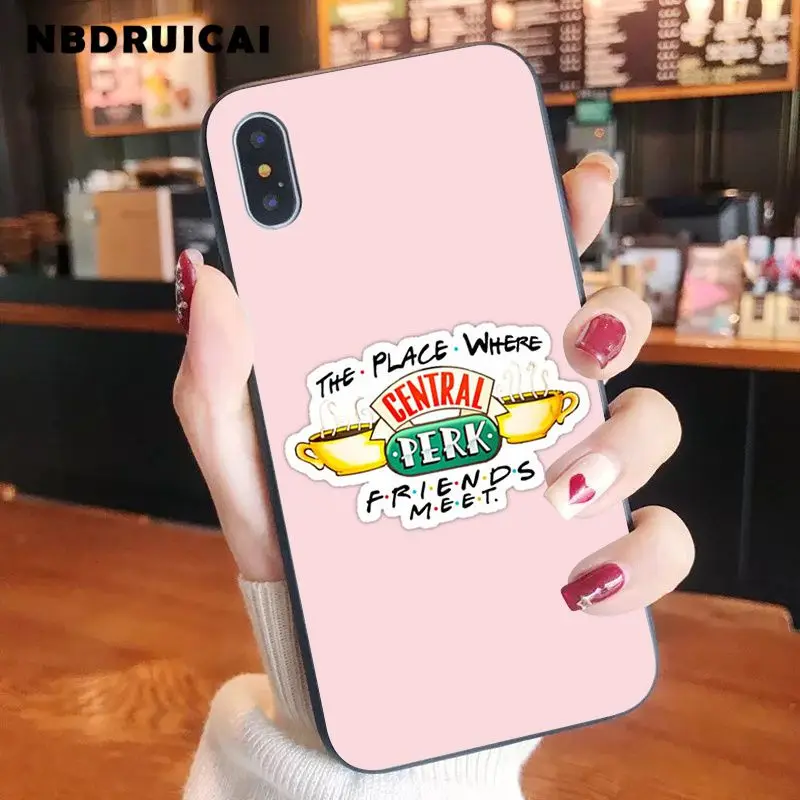 

NBDRUICAI Friends TV Show Funny Central Perk Park Phone Case Cover for iPhone 11 pro XS MAX 8 7 6 6S Plus X 5 5S SE XR case