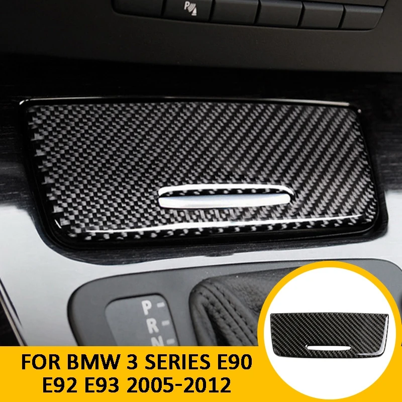 

pcmos ABS Carbon Fiber Stickers For BMW 3 Series E90 E92 E93 Car Storage Box Panel Cover Stickers New Interior Accessories