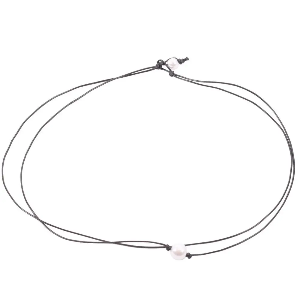 Модное простое ожерелье из искусственного жемчуга цепочка для ключицы Женские