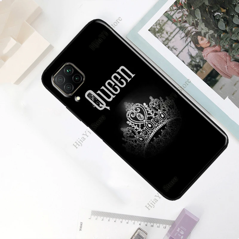 Король Королева Корона чехол для Huawei P40 P30 P20 P50 Pro P Smart 2021 Nova 9 5T Honor 10i 8X 9X 50 Lite крышка |