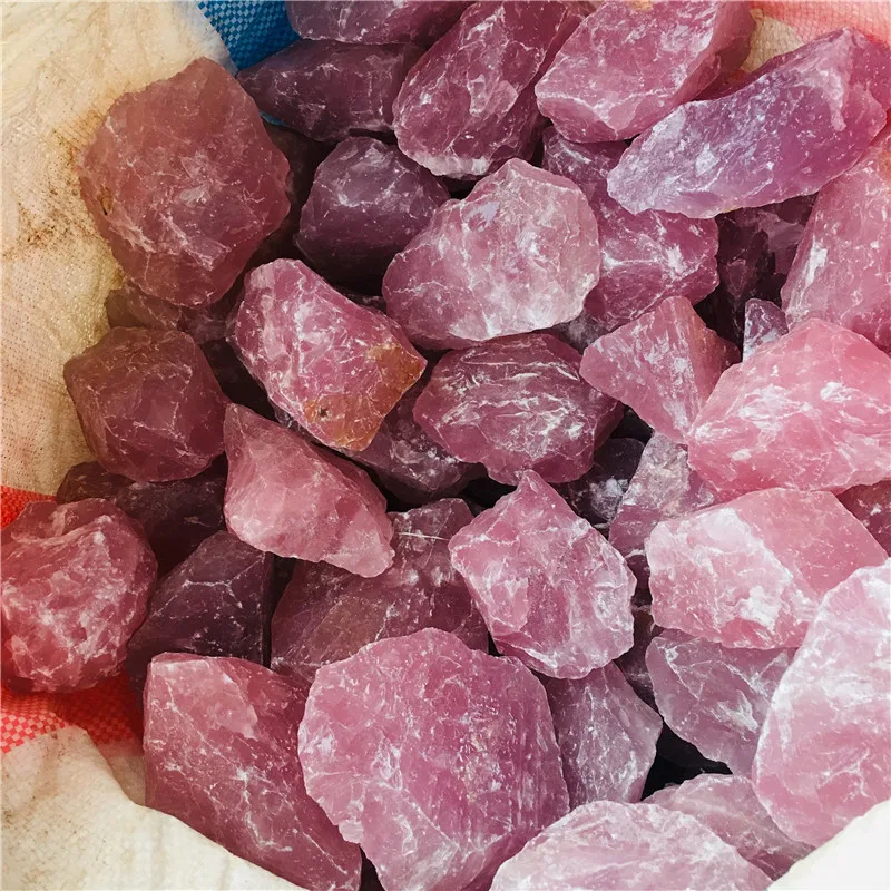 

300-900g Natural Raw Pink Rose Quartz Crystal Stone Mozambique