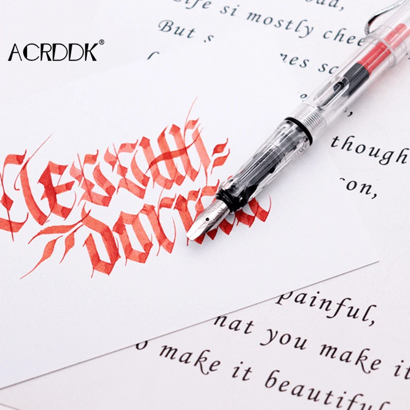 Ручка перьевая с плоским наконечником художественный шрифт Утконос Готическая