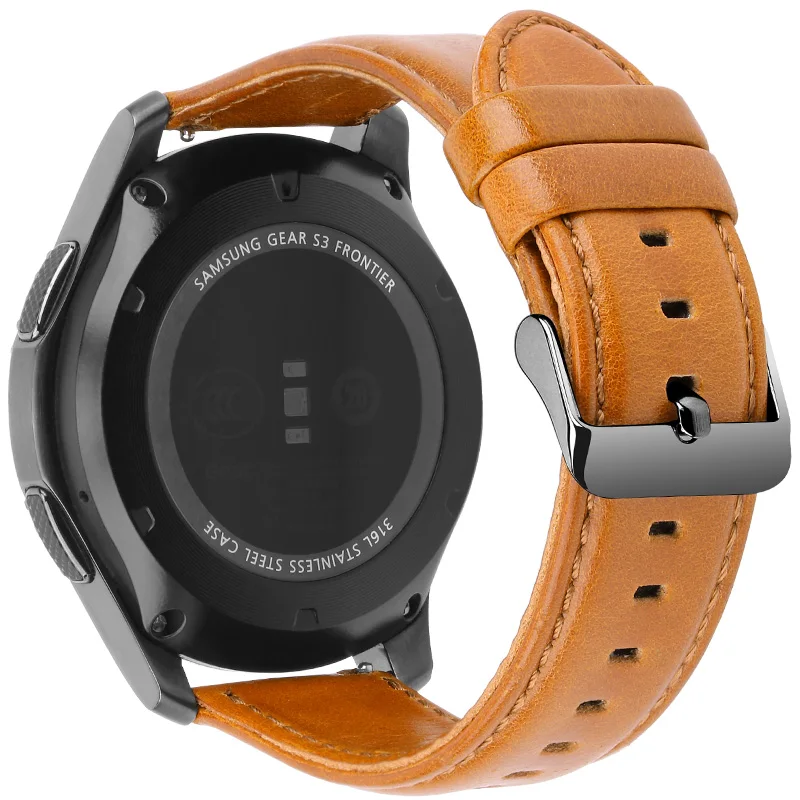 Ремешок из натуральной кожи для samsung galaxy 42 мм 46 gear s2 s3 универсальный браслет