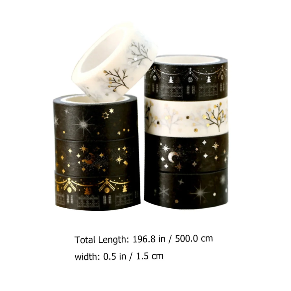

10 Rolls Gold Foil Washi Paper Tapes Stationery Tapes Diary Tapes (Mixed Style)