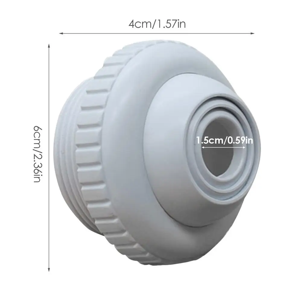 

Swimming Pool Massage Nozzle Return Jet Fitting Made With POM Material With Adjustable And Rotatable Jet Eyeball