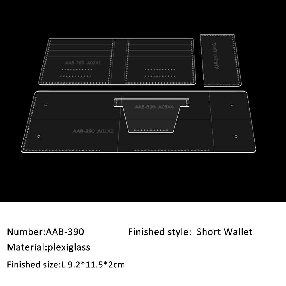 Бумажник с акриловым рисунком Сделай Сам кожаные товары ручной работы короткий