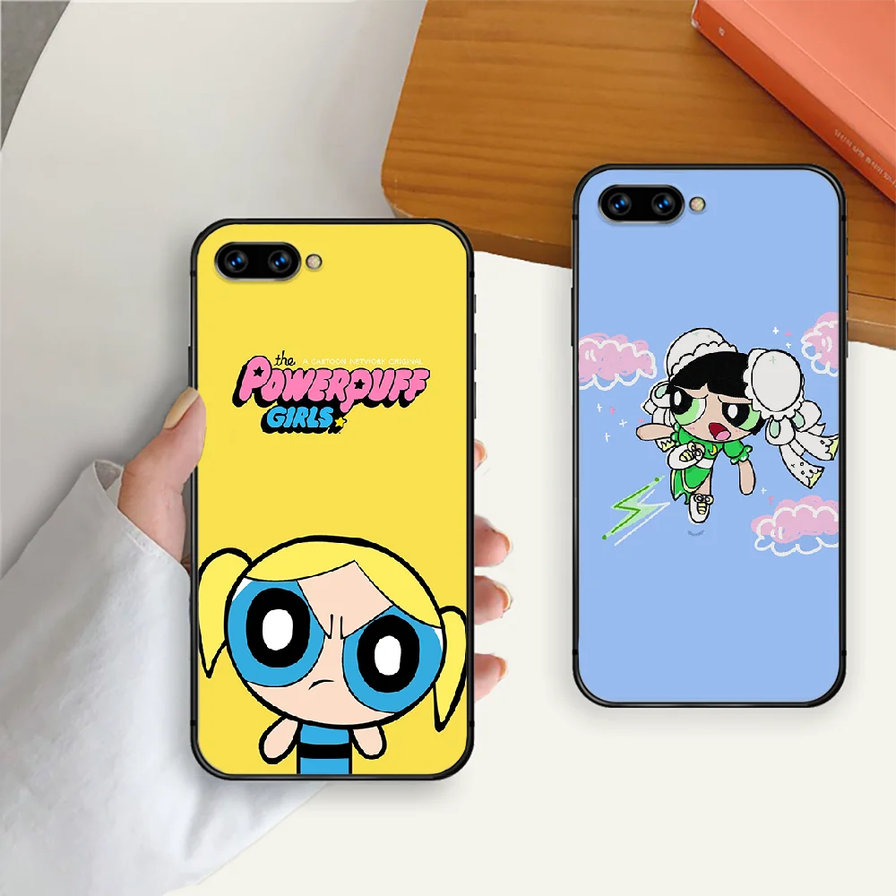 

The Powerpuff Cartoon Girl Phone Case Cover For Huawei 5T 7I 8A 8X 8 9X 9 10 10I 20 30 Honor Nova Pro Lite Black Cell Coque