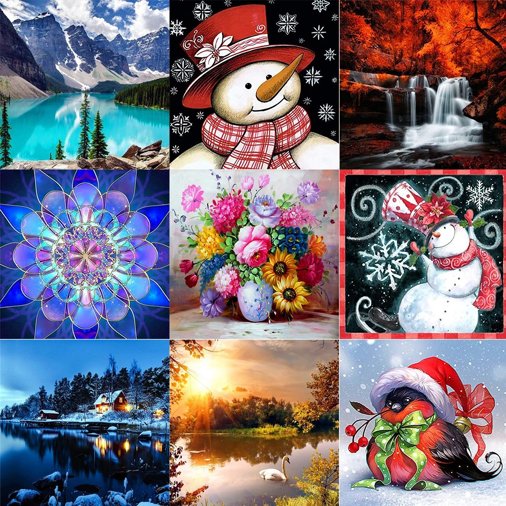 

5d алмазная живопись Санта-Клаус, картина с бриллиантами, Рождественская Алмазная вышивка, полная выкладка, Круглая Мозаика 20x20 см