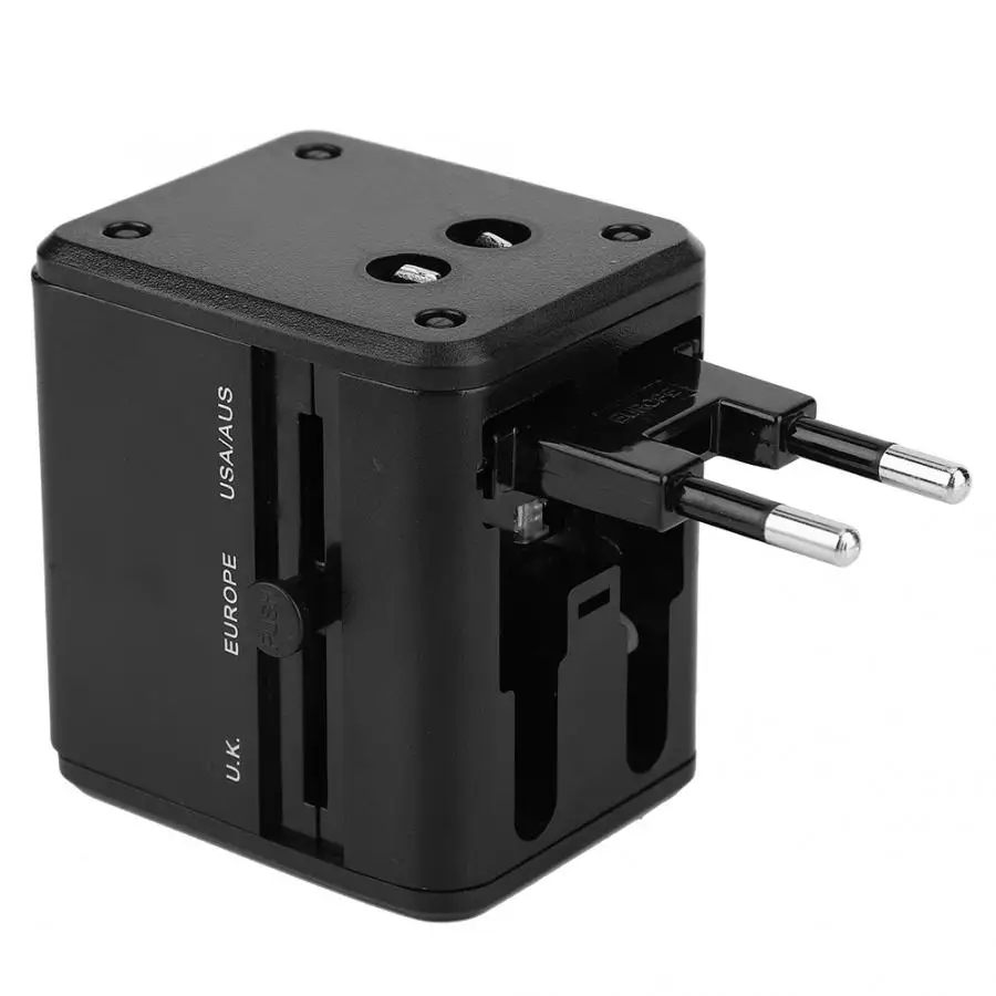 Многофункциональный дорожный адаптер с двойным USB разъемом для путешествий