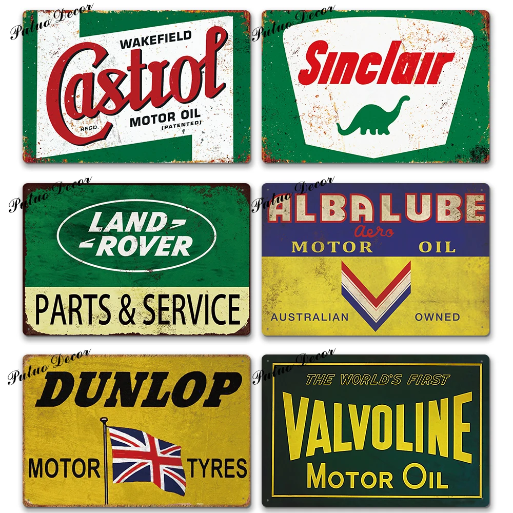 Metal Sign Plaque Metal Vintage Garage Tin Sign Metal Plate Retro Garage Decor Bar Pub Man Cave Decor