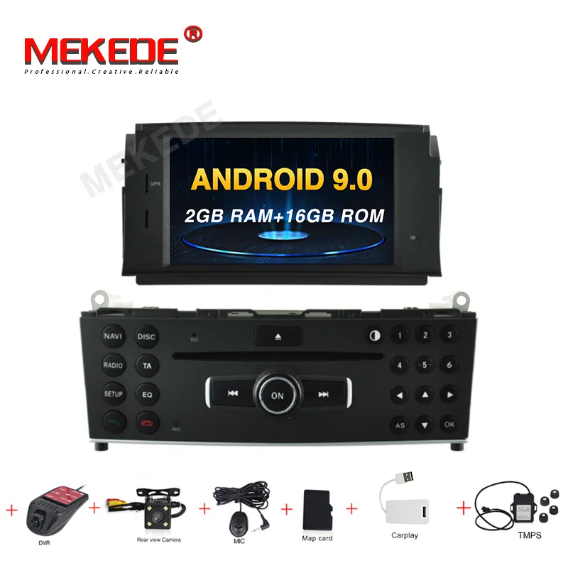 ca dvr carplay TMPS PX5 android 9,0 4 Гб+ 64 Гб автомобильное радио gps навигация для Mercedes Benz C200 C180 W204 2007-2010 с wifi BT carplay USB navi - Цвет: ca dvr carplay TMPS