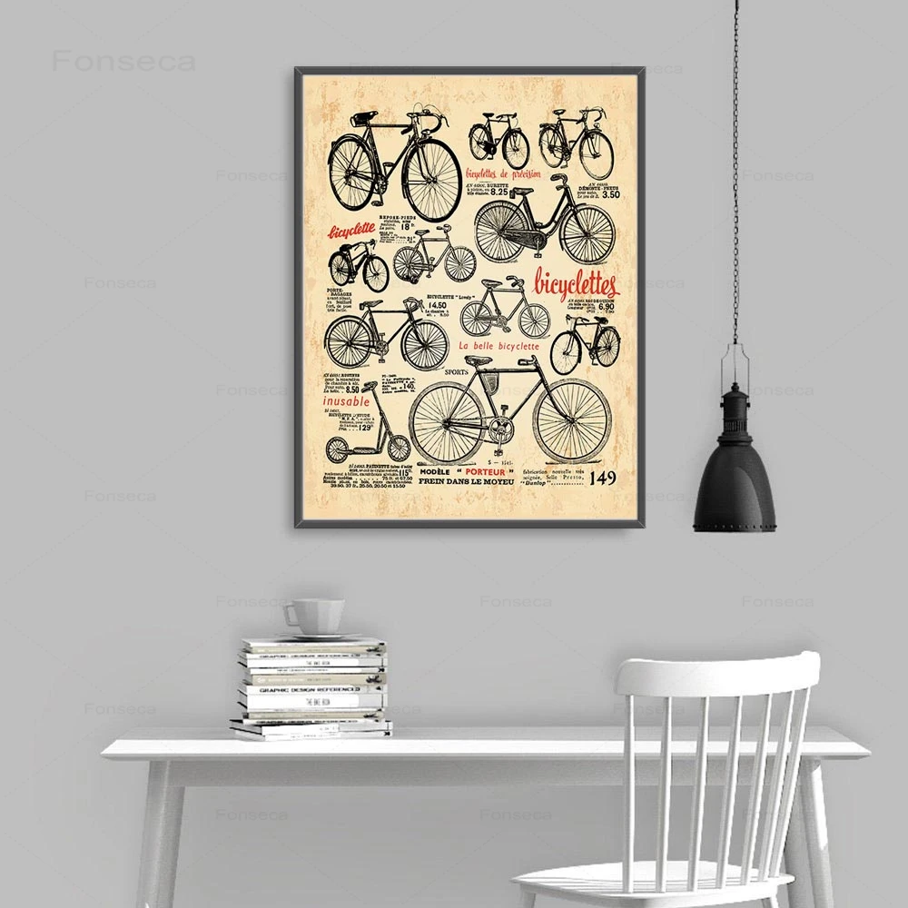 Модный винтажный плакат прайс-лист на линию для девушек холст живопись ретро