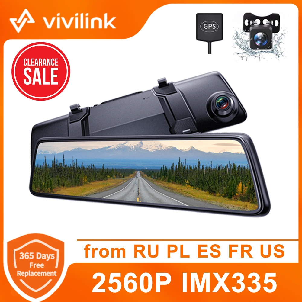 Vivilink HF12MQ зеркало Dash Cam 2 5 K Автомобильный видеорегистратор 12 '' быстрая камера