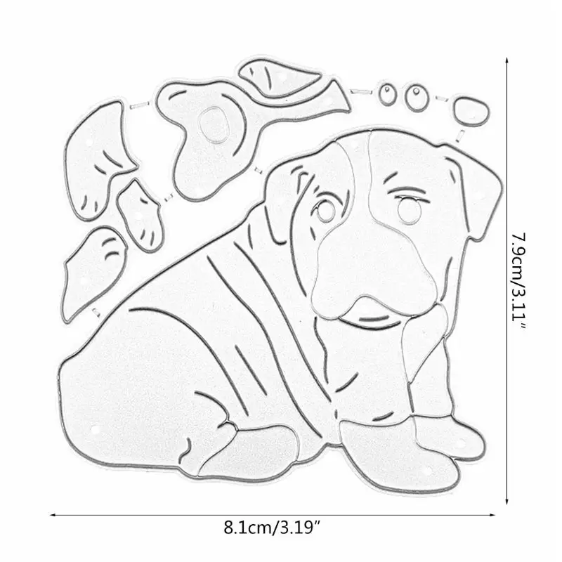 

New Girl Fierce Dog Background Metal Cutting Dies Stencil DIY Scrapbooking Album Stamp Paper Card Embossing Craft Decor