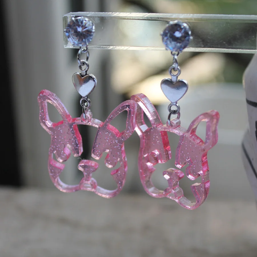 

Puppy, Dog Ear Cuff Zirconia Rhinestone giraffe Ear earrings Earring eardrop Animal earrings