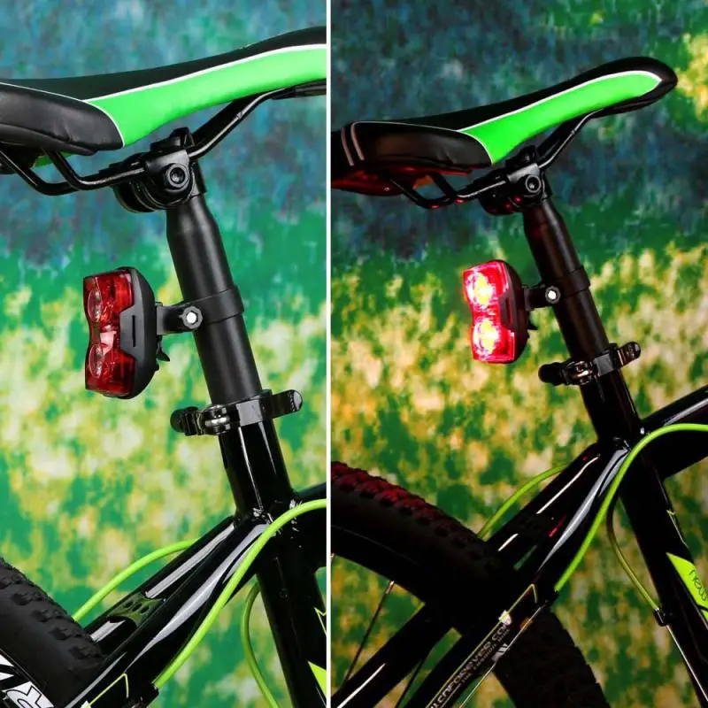 

Cycling Bicycle Clamp Tail Light 2 LED Bike Flashing Rear Lamp Safety Light Ultra-bright Quick Release 3 Modes Bike Light