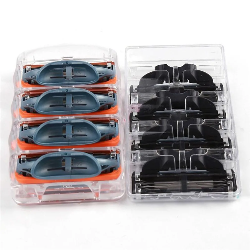 

4pcs/lot 5 Layer Orange Razor for Shaving Blades Blade Safety Razor Blades Men's Shaver Razors for Men mens shaver